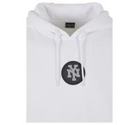 Kapuzensweatshirt MISTERTEE "MisterTee Herren NY Patch Hoody", Herren, Gr. L, weiß, 100% Baumwolle, Sweatshirts (98088350-L) weiß