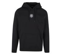 Kapuzensweatshirt MISTERTEE "MisterTee Herren NY Patch Hoody", Herren, Gr. M, schwarz, 100% Baumwolle, Sweatshirts (91667907-M) schwarz