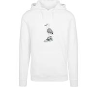Kapuzensweatshirt MISTERTEE "MisterTee Herren Seagull Sneakers Hoody", Herren, Gr. XXL, weiß, 65% Baumwolle, 35% Polyester, bedruckt, Sweatshirts (52294944-XXL) weiß
