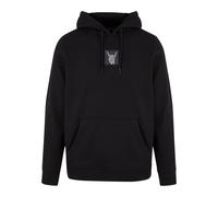 Kapuzensweatshirt MISTERTEE "MisterTee Herren Skelett Patch Hoody", Herren, Gr. S, schwarz, 65% Baumwolle, 35% Polyester, bedruckt, Sweatshirts (83110812-S) schwarz