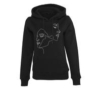 Kapuzensweatshirt MISTERTEE "MisterTee Ladies One Line Fit Hoody", Damen, Gr. XL, schwarz, 65% Baumwolle, 35% Polyester, unifarben, Sweatshirts (75953431-XL) schwarz