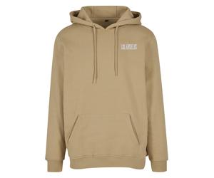 Kapuzensweatshirt MISTERTEE "MisterTee Los Angeles Wording EMB Regular Hoody", Herren, Gr. XXL, unionbeige, 65% Baumwolle, 35% Polyester, bedruckt, Rundhals, Sweatshirts (89684117-XXL) unionbeige