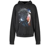 Mister Tee Thorned Mask Oversize Hoody M Black Acid Washed