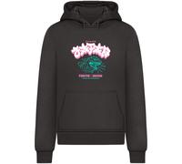 Kapuzensweatshirt MISTERTEE "MisterTee Tokyo Madness Hoody", Herren, Gr. 3XL, schwarz, 65% Baumwolle, 35% Polyester, bedruckt, Rundhals, Sweatshirts (79482716-XXXL) schwarz