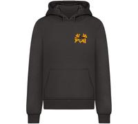 Kapuzensweatshirt MISTERTEE "MisterTee Warrior For Peace Hoody", Herren, Gr. M, schwarz, 65% Baumwolle, 35% Polyester, bedruckt, Sweatshirts Kapuzensweatshirt (24731620-M)