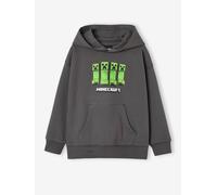 Kapuzensweatshirt mit Kängurutasche Creeper Kinder MINECRAFT grau Gr. 128