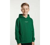 Kapuzensweatshirt NAME IT "NKMBRODY LS NREG SWEAT WH BRU NOOS", Jungen, Gr. 116, grün (verdant grün print:with jet stream print), Sweatware, Obermaterial: 70% Baumwolle, 30% Polyester, bedruckt, unifa
