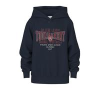 Kapuzensweatshirt NAME IT "NKMVIANTON LS NREG SWEAT WH BRU", Herren, Gr. 122/128, navy blazer print:college, angeraute Sweatware, Obermaterial: 100% Baumwolle, bedruckt, unifarben, normal normal, Rund