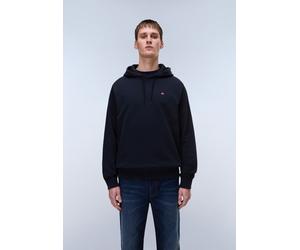 Kapuzensweatshirt NAPAPIJRI "BALIS H SUM BLU MARINE", Herren, Gr. XXL, blu marine, Sweatware, Obermaterial: 100% Baumwolle, loose fit normal, Rundhals, angeschnitten,eingesetzt,Ärmel ohne Ärmelschlitz