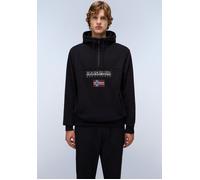 Kapuzensweatshirt NAPAPIJRI "BURGEE", Herren, Gr. M, schwarz, Sweatware, Obermaterial: 90% Baumwolle, 10% Polyester, unifarben, regular fit normal, Rundhals, eingesetzt Bündchen, Sweatshirts, Regular 