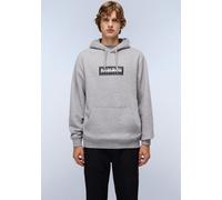 Kapuzensweatshirt NAPAPIJRI "SUZE", Herren, Gr. XL, medium grau melange, Obermaterial: 90% Baumwolle, 10% Polyester, Rundhals, Bündchen, Sweatshirts, mit Logoprint (91795622-XL) medium grau melange