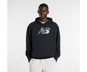 Kapuzensweatshirt NEW BALANCE "AAZ Mens Lifestyle Hoodie BIG TEAL", Herren, Gr. L, schwarz, Obermaterial: 60% Baumwolle, 40% Polyester, Sweatshirts, mit Kapuze, aus Baumwolle und Polyester (11283436-L