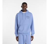 Kapuzensweatshirt NEW BALANCE, Herren, Gr. S, weather, Obermaterial: 60% Baumwolle, 40% Polyester, normal, angesetztes Bündchen, Sweatshirts, mit Kordelzug an der Kapuze, mit Kängurutasche, in Fleece-