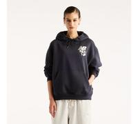 Kapuzensweatshirt NEW BALANCE "PRESSED FLOWERS HOODIE", Damen, Gr. XS, blau (schwarz night (dnt)), Obermaterial: 60% Baumwolle, 40% Polyester, Sweatshirts, aus Baumwolle und Polyester, für Erwachsene