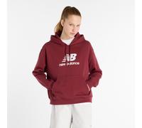 Kapuzensweatshirt NEW BALANCE "Sport Essentials French Terry Logo Hoodie", Damen, Gr. XL, monarch burg, Obermaterial: 60% Baumwolle, 40% Polyester, Sweatshirts, mit Kapuze (96956453-XL) monarch burg