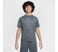 Kapuzensweatshirt NIKE "B NK DF MULTI SS TOP LBR HTHR", Mädchen, Gr. L (152/158), schwarz, lt smoke grau, weiß, Obermaterial: 100% Polyester, normal, Rundhals, angesetztes Bündchen, Sweatshirts, für J