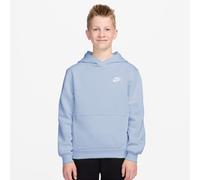 Kapuzensweatshirt NIKE SPORTSWEAR "K NSW CLUB FLC HDY LBR", Jungen, Gr. XS (116/122), blau (hydrogen blau), angeraute Sweatware, Obermaterial: 80% Baumwolle, 20% Polyester, unifarben, Basic normal, Ru