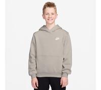 Kapuzensweatshirt NIKE SPORTSWEAR "K NSW CLUB FLC HDY LBR", Mädchen, Gr. M, beige (cream ii, weiß), angeraute Sweatware, Obermaterial: 80% Baumwolle, 20% Polyester, unifarben, Basic normal, Rundhals,