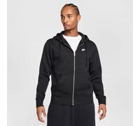 Kapuzensweatshirt NIKE SPORTSWEAR "M NK CLUB BB FZ HOODIE", Herren, Gr. XXL, schwarz-weiß (schwarz, schwarz, weiß), Jersey, Obermaterial: 80% Baumwolle, 20% Polyester, normal, Rundhals, Sweatshirts (6