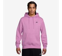 Kapuzensweatshirt NIKE SPORTSWEAR "M NK CLUB BB PO HOODIE", Herren, Gr. L, lt magenta, Jersey, Obermaterial: 80% Baumwolle, 20% Polyester, normal, Rundhals, Sweatshirts, mit Kängurutasche, ohne Versch