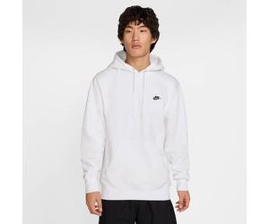 Kapuzensweatshirt NIKE SPORTSWEAR "M NK CLUB BB PO HOODIE", Herren, Gr. XL, weiß, weiß,, Jersey, Obermaterial: 80% Baumwolle, 20% Polyester, normal, Rundhals, Sweatshirts, mit Kängurutasche, mit anges