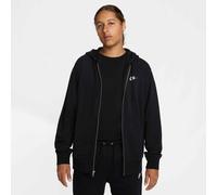 Kapuzensweatshirt NIKE SPORTSWEAR "M NK CLUB FT FZ HOODIE", Herren, Gr. M, schwarz, schwarz, weiß, Obermaterial: 80% Baumwolle, 20% Polyester, normal, Rundhals, Sweatshirts (43162335-M) schwarz, schwa
