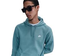 Kapuzensweatshirt NIKE SPORTSWEAR "Nike Club Men's Pullover Fleece Hoodie", Herren, Gr. M, denim turq, denim turq, weiß, Obermaterial: 80% Baumwolle, 20% Polyester, normal, Rundhals, Sweatshirts, mit