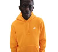 Kapuzensweatshirt NIKE SPORTSWEAR "Nike Club Men's Pullover Fleece Hoodie", Herren, Gr. XL, university gold, university gold, weiß, Obermaterial: 80% Baumwolle, 20% Polyester, normal, Rundhals, Sweats