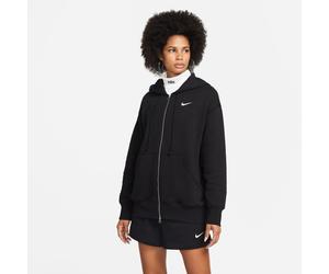 Kapuzensweatshirt NIKE SPORTSWEAR "W NSW PHNX FLC FZ OS HOODIE", Damen, Gr. L, schwarz, sail, Obermaterial: 80% Baumwolle, 20% Polyester, normal, Rundhals, Sweatshirts, Oversize-Schnitt, mit Reißversc