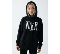 Kapuzensweatshirt NIKE SPORTSWEAR "W NSW PHNX FLC OS GFX HDY", Damen, Gr. M, schwarz (schwarz, sail), Obermaterial: 80% Baumwolle, 20% Polyester. Kapuzenfutter: 100% Baumwolle, normal, Rundhals, Sweat