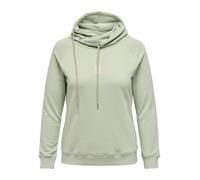 Kapuzensweatshirt ONLY CARMAKOMA "CARMADDIE L/S HOODIE SWT JRS", Damen, Gr. L, desert sage detail:with desert sage lurex emb., Sweatware, Obermaterial: 60% Baumwolle, 40% Polyester, gemustert, regular