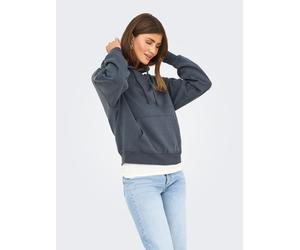 Kapuzensweatshirt ONLY "ONLBEST L/S HOOD SWT NOOS", Damen, Gr. 3XL, ombre blau, Sweatware, Obermaterial: 65% Polyester, 35% Baumwolle, unifarben, regular fit normal, Rundhals, Rippbündchen, Sweatshirt