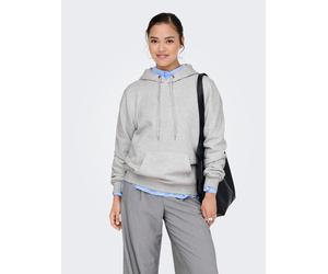 Kapuzensweatshirt ONLY "ONLDAZE L/S HOOD SWT NOOS", Damen, Gr. S, grau (light grau melange), Sweatware, Obermaterial: 78% Baumwolle, 22% Polyester, unifarben, regular fit hüftlang, Rippbündchen, Sweat