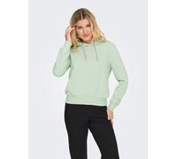 Kapuzensweatshirt ONLY "ONLNOLI L/S HEART HOOD SWT NOOS", Damen, Gr. XL, grün l. detail:silber strings, heart emb, Sweatware, Obermaterial: 60% Baumwolle, 40% Polyester, unifarben, regular fit normal,
