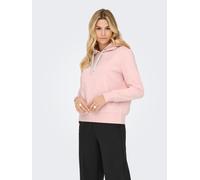 Kapuzensweatshirt ONLY "ONLNOLI L/S HEART HOOD SWT NOOS", Damen, Gr. XS, rosy touch detail:silber strings, heart emb, Sweatware, Obermaterial: 60% Baumwolle, 40% Polyester, unifarben, regular fit norm