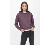 Kapuzensweatshirt ONLY PLAY "ONPLOUNGE LS HOOD SWEAT - NOOS", Damen, Gr. L, rose braun, Sweatware, Obermaterial: 80% Polyester, 15% Viskose, 5% Elasthan, unifarben, regular fit normal, Rundhals, anges