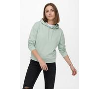 Kapuzensweatshirt ONLY PLAY "ONPLOUNGE LS HOOD SWEAT - NOOS", Damen, Gr. M, surf spray, Sweatware, Obermaterial: 80% Polyester, 15% Viskose, 5% Elasthan, unifarben, regular fit normal, Rundhals, anges