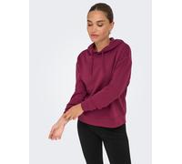 Kapuzensweatshirt ONLY PLAY "ONPLOUNGE LS HOOD SWEAT - NOOS", Damen, Gr. XL, pink (rhododendron), Sweatware, Obermaterial: 80% Polyester, 15% Viskose, 5% Elasthan, unifarben, regular fit normal, Rundh