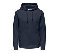 Kapuzensweatshirt ONLY & SONS "ONSCHASE REG HOOD SWEAT OTL", Herren, Gr. L, navy blazer, angeraute Sweatware, Obermaterial: 52% Baumwolle, 48% Polyester, unifarben, regular fit normal, ohne Ausschnitt