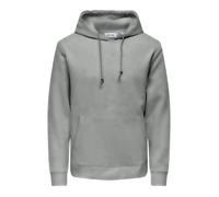 Kapuzensweatshirt ONLY & SONS "ONSCHASE REG HOOD SWEAT OTL", Herren, Gr. XXL, grau (limestone), angeraute Sweatware, Obermaterial: 52% Baumwolle, 48% Polyester, unifarben, regular fit normal, ohne Aus