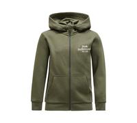 Kapuzensweatshirt PEAK PERFORMANCE "Jr Original Zip Hood", Gr. 160, olive, 80% Baumwolle, 20% Polyester, unifarben, normal normal, ohne Ausschnitt, Sweatshirts, mit Kapuze (23519924-160) olive