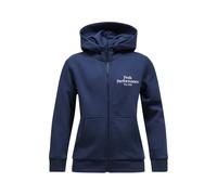 Kapuzensweatshirt PEAK PERFORMANCE "Jr Original Zip Hood", Gr. 170, dunkelblau, 80% Baumwolle, 20% Polyester, unifarben, normal normal, ohne Ausschnitt, Sweatshirts, mit Kapuze (82290350-170) dunkelbl