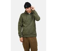 Kapuzensweatshirt PEAK PERFORMANCE "M Original Small Logo Zip Hood", Herren, Gr. L, grün (olive), 80% Baumwolle, 20% Polyester, unifarben, normal normal, ohne Ausschnitt, Sweatshirts, mit Kapuze (4441