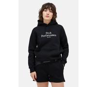 Kapuzensweatshirt PEAK PERFORMANCE "W Original Hood", Damen, Gr. S, schwarz, 80% Baumwolle, 20% Polyester, unifarben, normal, ohne Ausschnitt, Sweatshirts, mit Kapuze (72944245-S) schwarz