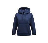 Kapuzensweatshirt PEAK PERFORMANCE "W Original Small Logo Hood", Damen, Gr. L, blau (dunkelblau), 80% Baumwolle, 20% Polyester, unifarben, relaxed fit normal, ohne Ausschnitt, Sweatshirts, mit sportiv