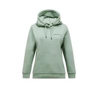 Kapuzensweatshirt PEAK PERFORMANCE "W Original Small Logo Hood", Damen, Gr. S, grün (salbei), 80% Baumwolle, 20% Polyester, unifarben, relaxed fit normal, ohne Ausschnitt, Sweatshirts, mit sportivem D
