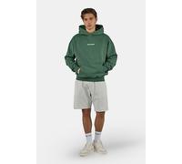 Kapuzensweatshirt PEGADOR "COLNE LOGO OVERSIZED HOODIE", Herren, Gr. S, grün (washed solid grün warm weiß), Sweatware, Obermaterial: 80% Baumwolle, 20% Polyester, bedruckt, oversize normal, Rundhals,