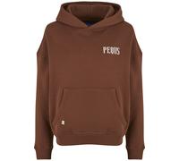 Kapuzensweatshirt PEQUS "PEQUS PEQUS Back Logo Hoodie", Damen, Gr. XS, braun, 100% Baumwolle, bedruckt, Rundhals, Sweatshirts (86225059-XS) braun