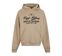 Kapuzensweatshirt PEQUS "PEQUS PEQUS Built in the Boom Logo Hoodie", Herren, Gr. M, aluminium, 100% Baumwolle, bedruckt, Sweatshirts (40490264-M) aluminium