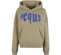 Kapuzensweatshirt PEQUS "PEQUS PEQUS Cropped Mythic Logo Hoodie", Damen, Gr. S, beige (dust grau), 100% Baumwolle, bedruckt, Rundhals, Sweatshirts (42814021-S) dust grau